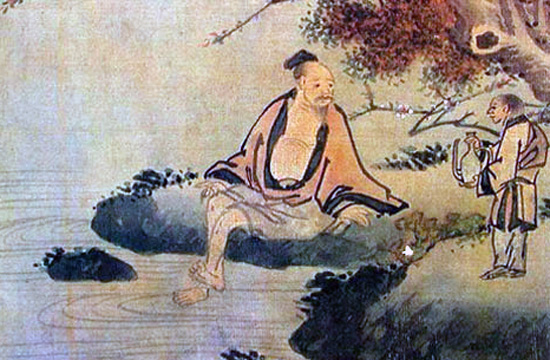 고사탁족도(부분)